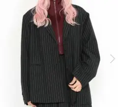 PUNYUS ピンストライプオーバージャケット
