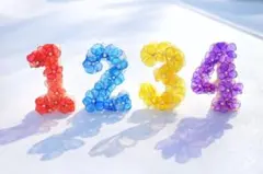 数字オブジェ ディップフラワー バースデー 1歳 2歳 3歳 イニシャルオーダー