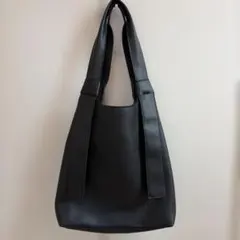 CLANE ブラック レザートートバッグ