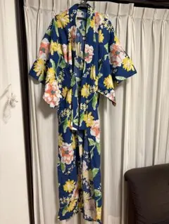 花柄の浴衣と帯セット
