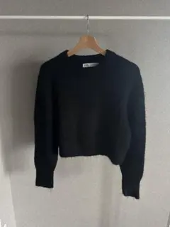 【ZARA】ブラック クルーネック ニット