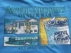 Awful Arthur's Oyster Bar 古着 ブルー Tシャツ XL
