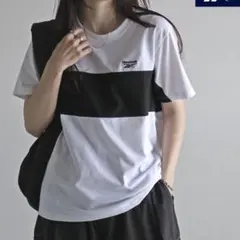 couro Reebok リーボック　切替ワンポイント刺繍ロゴTシャツのサムネイル