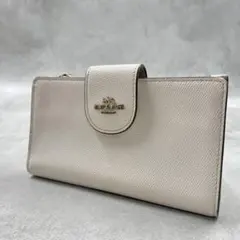 COACH レザー アイボリー レディース 長財布 9456のサムネイル