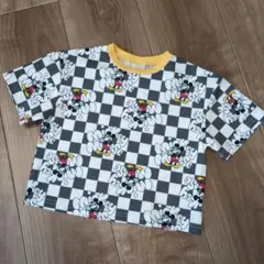 【タグ付き新品未使用】ディズニー ミッキー チェッカー柄 Tシャツ 100のサムネイル