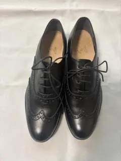 黒レザー オックスフォードシューズ ほぼ新品 革靴 レディース 日本製