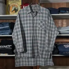 一点物　30s 40s　ユーロヴィンテージ　フランネル　グランパシャツ　チェック