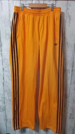 アディダス トラックパンツ　オレンジ　Mサイズ　トレフォイルロゴパンツ