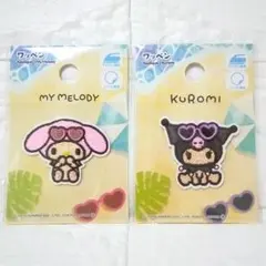 【新品】サンリオ　日焼けワッペン 刺繍　マイメロディ　クロミ　2点