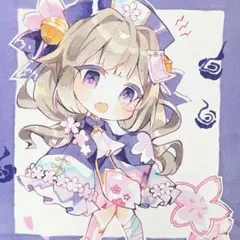 イラスト 手描き アナログ 色紙 オリジナル