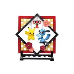 ポケモン　リーメント　フィギュア　ふんわりゆらりん飾り　ピカチュウ　リオル　和風