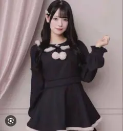 pium ピウム ファートリミングドーリーセットアップ ブラック