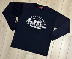 ボールライン バスケ ロンT スヌーピー