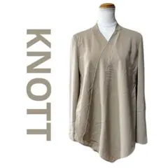 美品 KNOTT ノット ジャケット ノーカラージャケット ベージュ Sサイズ