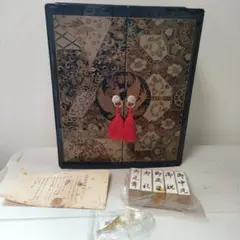 正倉院風蒔絵　和風　小物入れ　インテリア　レトロ　コレクション　スタンプ
