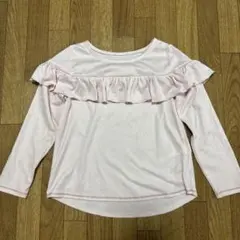 H&M トップス　長袖　カットソー　110 ピンク　フリル