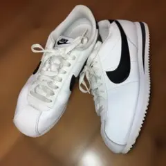 NIKE CORTEZ レザー　ホワイト ブラック スニーカー　24㎝　美品