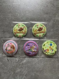 ディズニー 刺繍缶バッジ５点