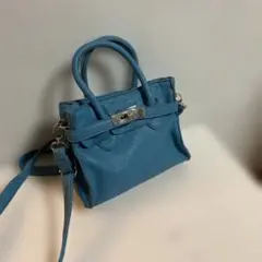 青いミニショルダーバッグ、ハンドバッグ2way