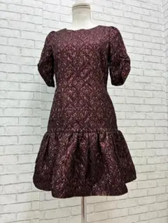 (L08023)The Virgnia ペプラム　ジャガード　ワンピース　36のサムネイル