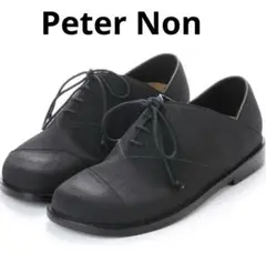 美品 Peter Non ピーターノン レースアップシューズ 黒 23.5cm