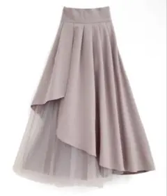 GRL チュールドッキングフレアスカート pm379 ピンク