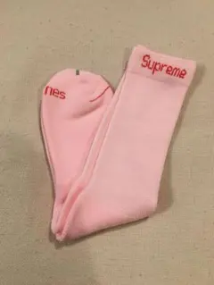 Supreme ピンク ハイソックス　シュプリーム　靴下