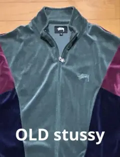 old stussy ベロア　ジャケット Stussy ベロアトラックジャケット