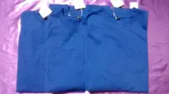 新品　メンズ　ロンT　ロイヤルブルー　３枚組