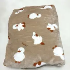 アヒル柄ブランケット【冬小物】【膝掛け】
