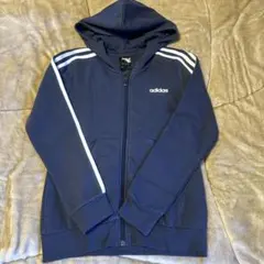 超美品　adidas フルジップパーカー 160サイズ ネイビー最終価格