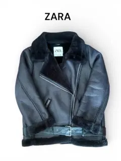 ZARA 黒レザーライダースジャケット
