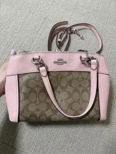 COACH シグネチャー 2way ショルダーバッグ ピンクのサムネイル