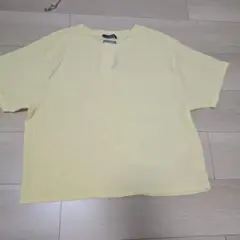 大きいサイズ 半袖Tシャツ イエロー