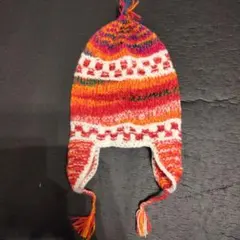 カラフル耳あて付き帽子