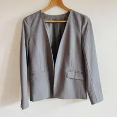 GU ノーカラージャケット M グレー