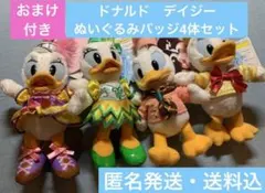 ディズニーランド　ドナルド　デイジー　セット売り　ぬいぐるみバッジ