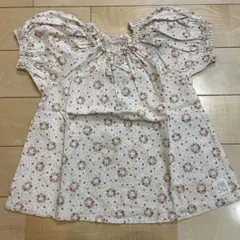 conoco 100 花柄パフスリーブシャツ 100cm