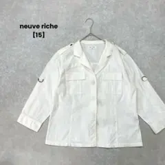neuve riche/シャツジャケット/15/ホワイト/麻混/綺麗めカジュアル