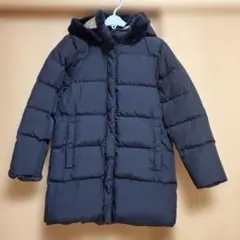 SHIPS 140 130 ダウンコート ネイビー フード取外可能 リバティ 紺