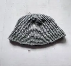 クロシェハット　かぎ編み　ハンドメイド　クラッシャーハット バケットハット
