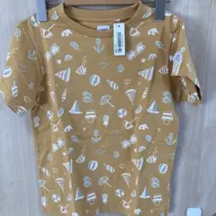 LOOK BY BEAMS:mini マスタード Tシャツ 130 T