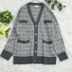 MK ミッシェルクラン　ボタンカーディガン　グレー　38