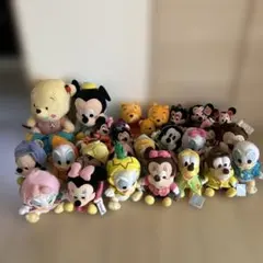 ディズニー ぬいぐるみキーホルダー ストラップ マスコット 30点セット