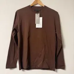 新品タグ付き ジャケT クルーネック 長袖 ブラウン カットソー ロンT M