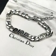 美品✨ディオール チェーンリンク ブレスレット 筆記体 喜平 CDロゴ