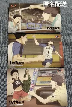 ハイキュー 及川徹&岩泉一 ステッカーくじ3枚 ジャンプショップ 合同練習会