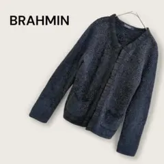 BRAHMIN ボタンレスカーディガン エレガント 光沢感 高見えのサムネイル
