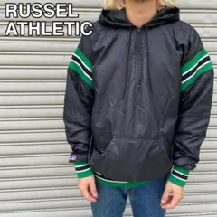 80s☆USA製☆RUSSEL☆ラッセル☆ハーフジッププルパーカー☆黒☆XL