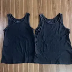 GU キッズ 150cm ドライコットンタンクトップ 綿100%